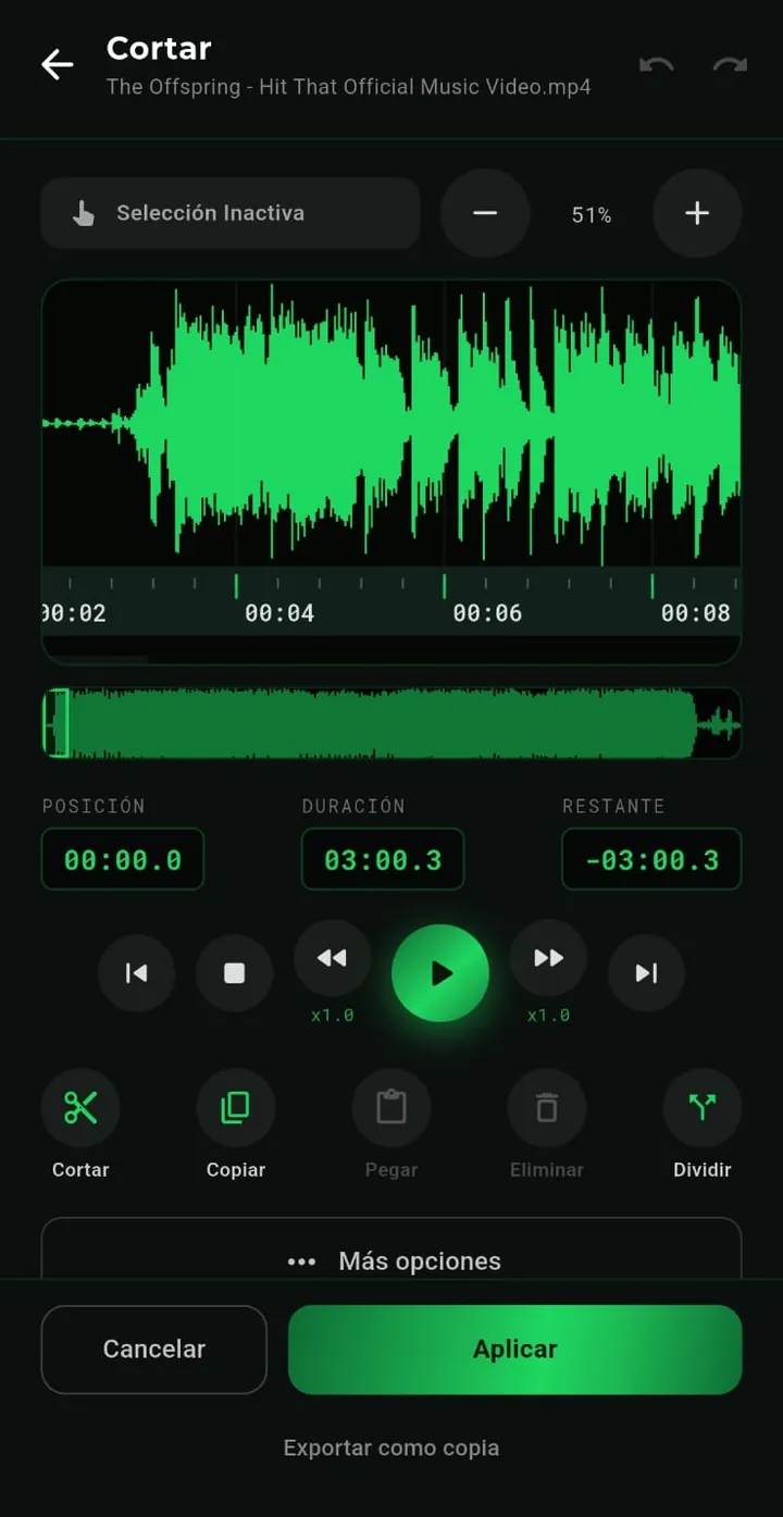 Captura de Akasha Downloader: Editor de audio y video