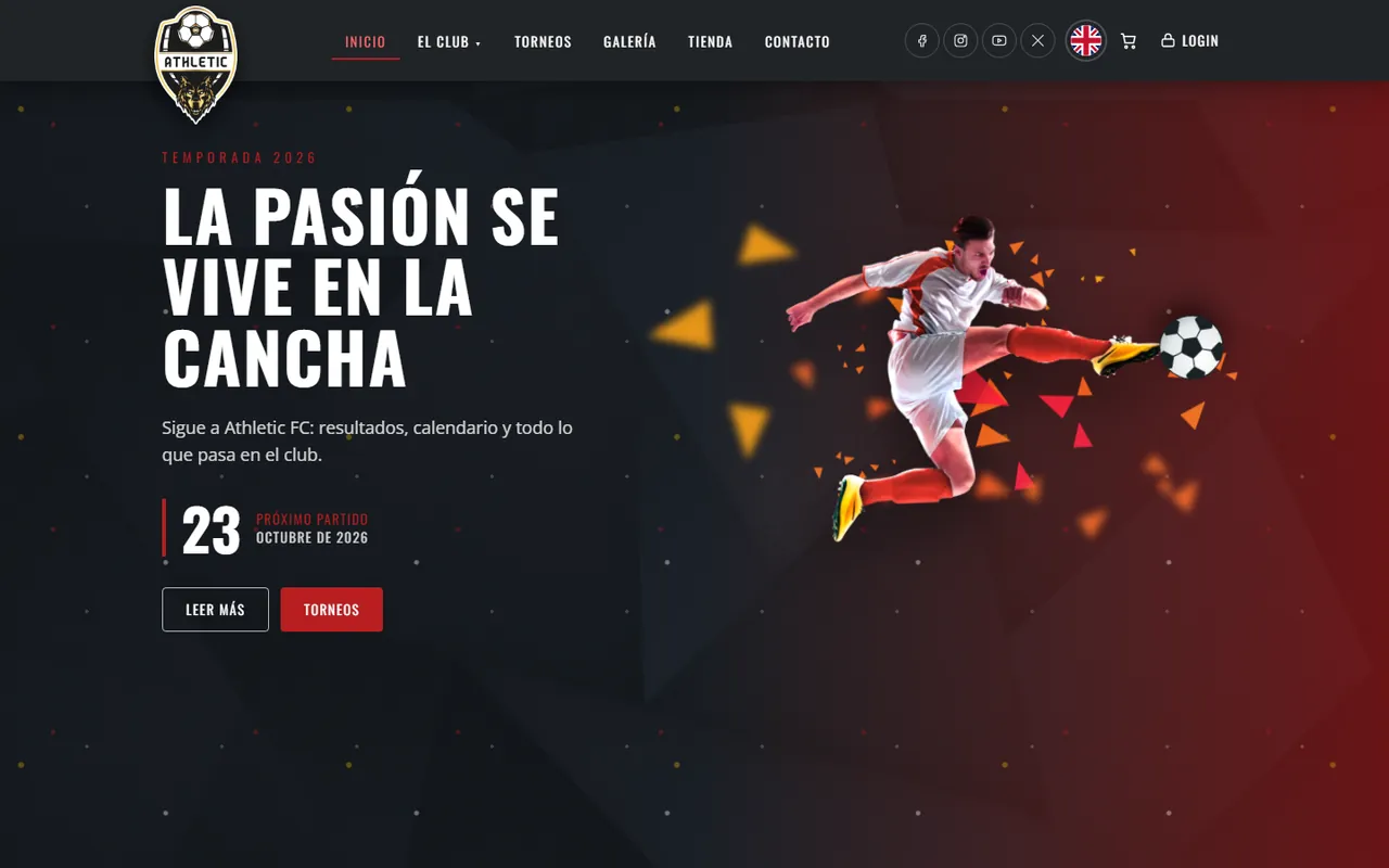 Captura de Athletic FC: Inicio