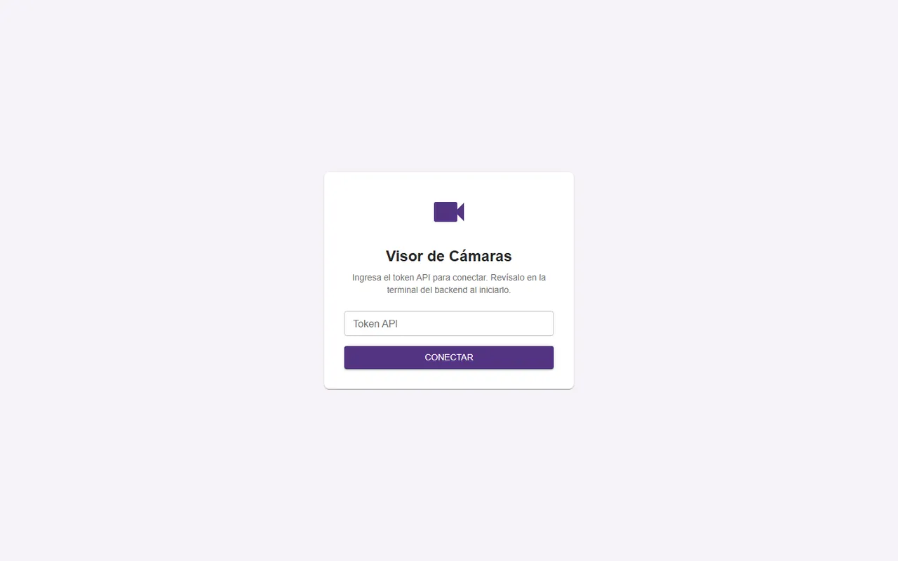 Captura de Cámaras PAVE: Acceso con token