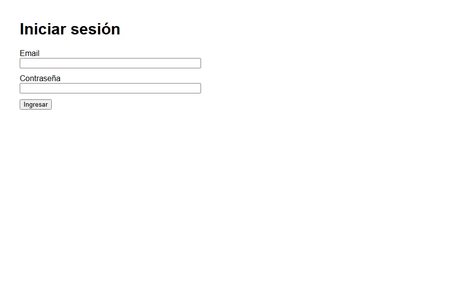 Captura de CodeGen App: Inicio de sesión