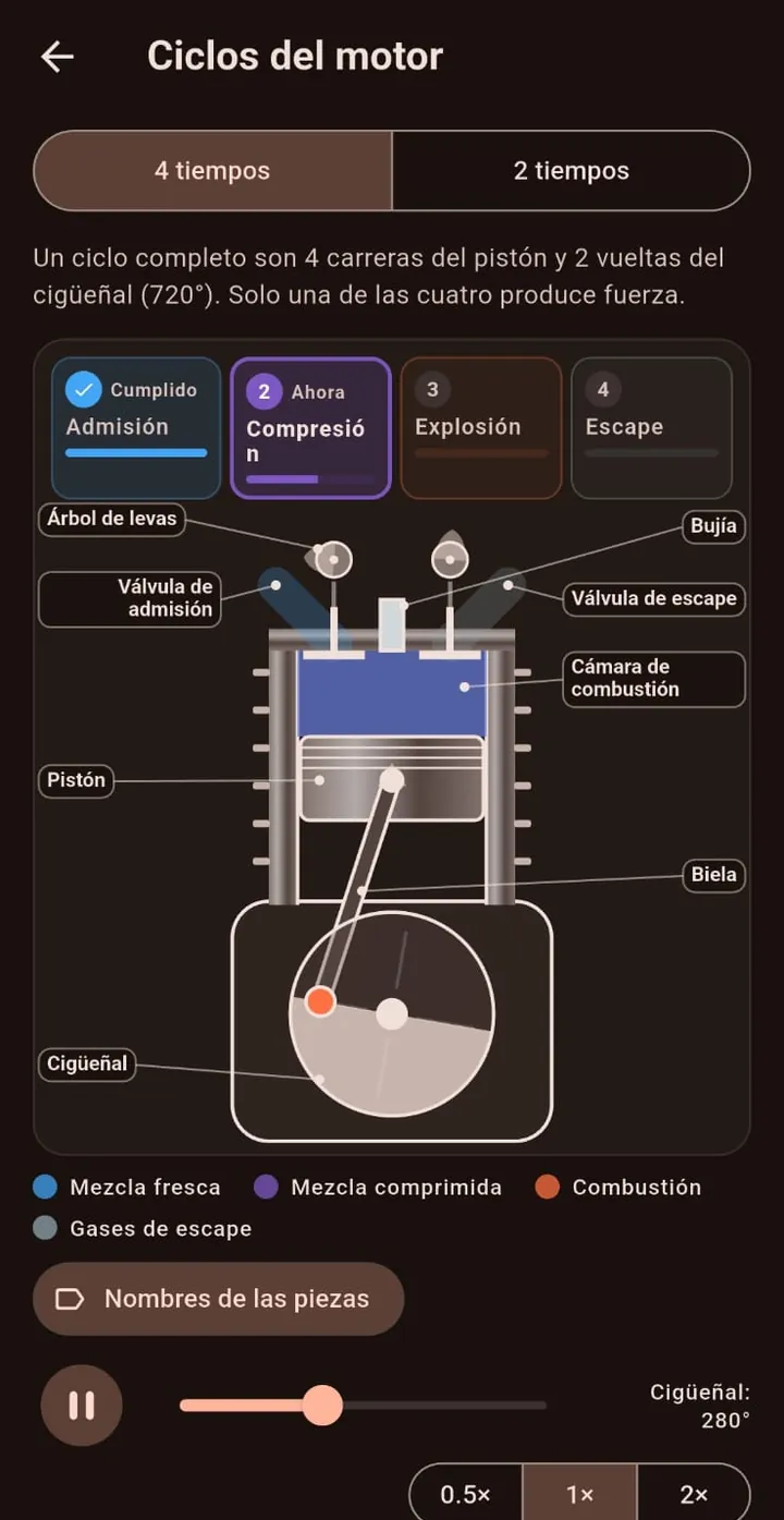 Captura de Manual de motos: ciclos del motor animados