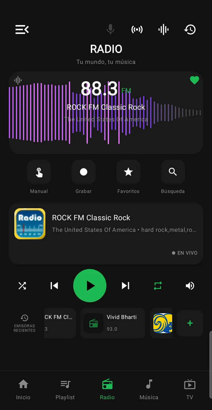 Captura de Omplay: Radio en vivo